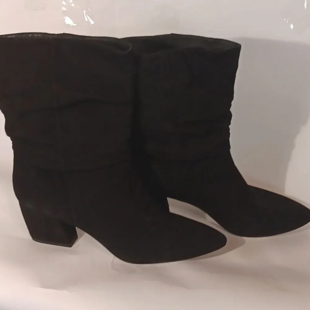 NWT. Botkier Black Suede Slouched Women's Boots - Picture 12 of 12